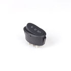 Long Lifespan Black Oval Rocker Switch On Off On Three Pins Two Position