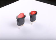 Red SPST Oval LED Rocker Switch