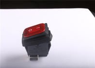 Black Torch Flashlight 2 Pin Rocker Switch , Waterproof Momentary Push Button Switch