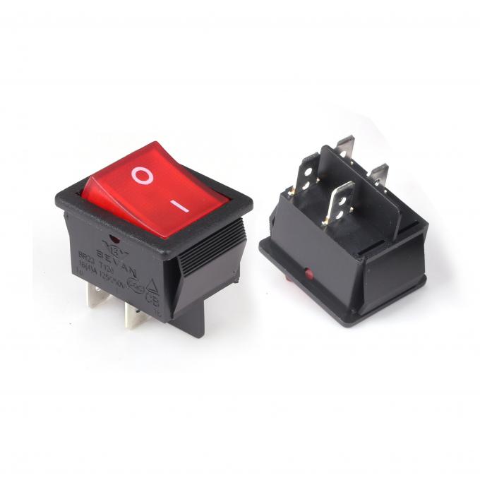 12 Volt Illuminated Rocker Switch , Electrical Waterproof Mini Rocker Switch