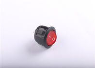 Red Green Blue Illuminated Round Rocker Switch , Round On Off Switch 16A250V 10A250V