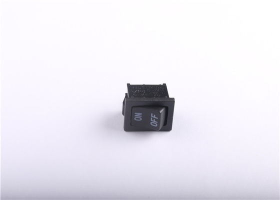 Black Small Rocker Switch AC 6A 250V 10A 125V With 2 Solder Lug On / Off